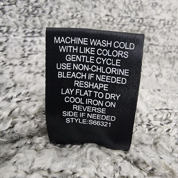 Tribekka 44 Cardigan Sweater Medium Gray Cozy Knit Open Front Pocket Long Sleeve - Picture 11 of 11